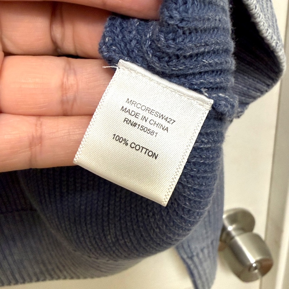 NWT Mason Row Acid Washed Snake Stitch Crewneck Sweater - Picture 6 of 6